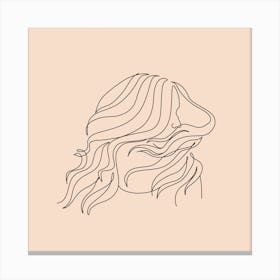 Hair Line Art Canvas Print