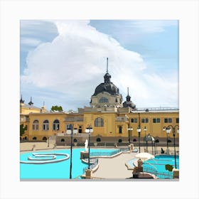 Budapest thermal baths Canvas Print