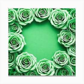 Green Roses 17 Canvas Print