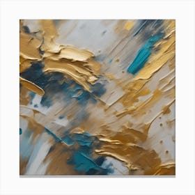 Abstract Gold And Blue Canvas Print