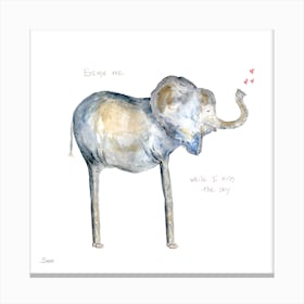 Elephant Love Canvas Print