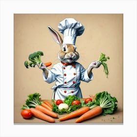 Chef Bunny 15 Canvas Print