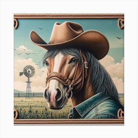 Cowboy Horse 1 Canvas Print