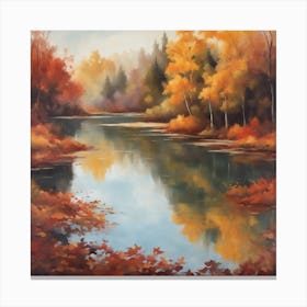 Autumn River 1 Canvas Print