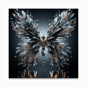 Butterfly With Crystals Canvas Print