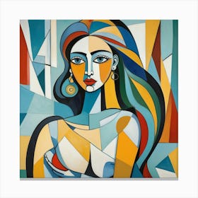 Woman With Long Hair 10 Canvas Print