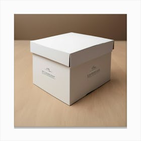 White Box On A Table Canvas Print