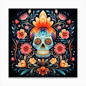 Day Of The Dead Skull 2 Canvas Print