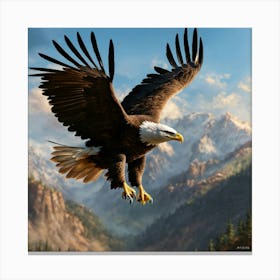 Majestic Eagle Flying Canvas Print