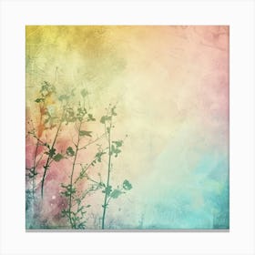 Abstract Background With Flowers Canvas Print