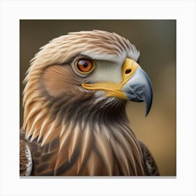 National Geographic Realistic Illustration Aigle D Or T Te En Gros Plan Portrait D Un Oiseau De Proie Gros Plan 0 Canvas Print
