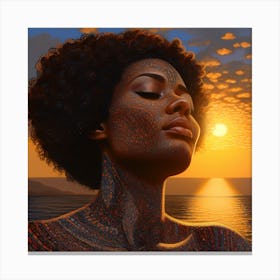 Sunset Woman 6 Canvas Print