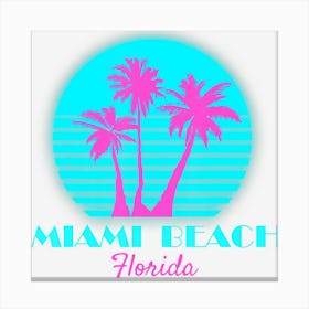 Miami Beach Florida Souvenir South Beach Canvas Print