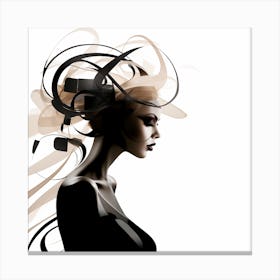 Abstract Woman Portrait Canvas Print