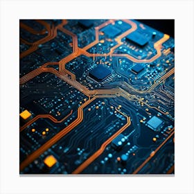 Close Up Of A Circuit Board 2 Canvas Print
