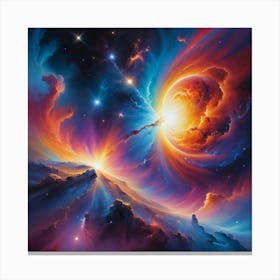 Nebula Paintings Art Print Canvas Print