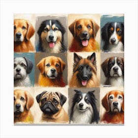 Dog Portraits Canvas Print