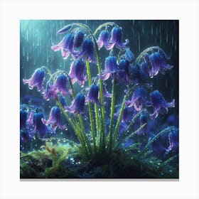 Bluebells In The Rain 2 Canvas Print