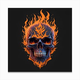 Flame Skull Canvas Print