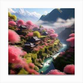 Bloom-filled valley Canvas Print