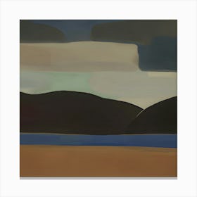 Abstract Landscape at Night Canvas Print