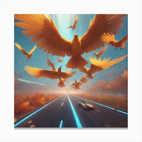 Birds In Flight 22 Canvas Print