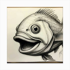 Fish Drawing 11 Canvas Print