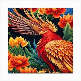Rising from Ashes: Phoenix's Dreamland Canvas Print