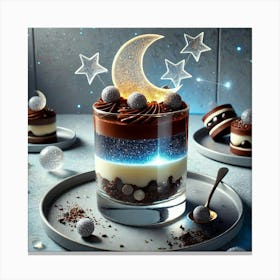 A Celestial Themed Dessert Named Eclipse Parfait 1024x1024 Canvas Print