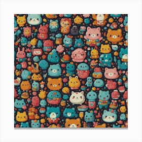 Kawaii Cats Canvas Print