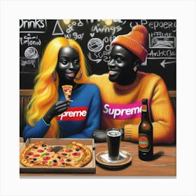 Supreme Pizza 5 Canvas Print