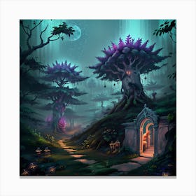 Forest In The Night Canvas Print