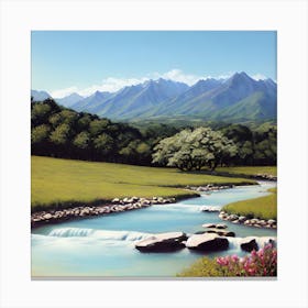 River In The Mountains 18 Canvas Print