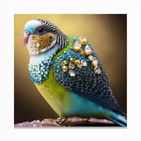 Bird With Jewels Canvas Print