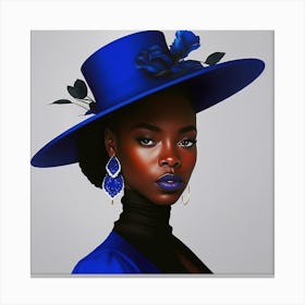 Blue Hat Canvas Print