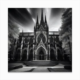 Cathedral In Black And White Canvas Print