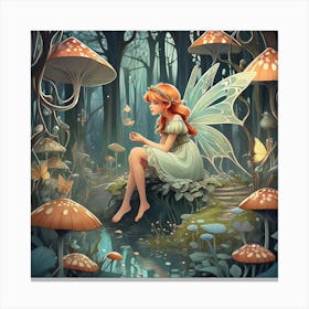 Fairy In The Forest 5 Canvas Print