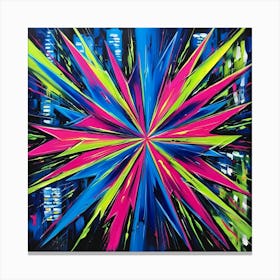 Neon Burst 2 Canvas Print