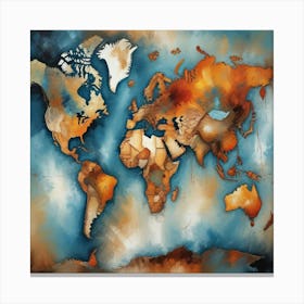 World Map 36 Canvas Print