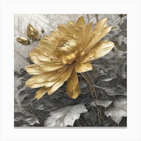 Gold Chrysanthemum Canvas Print