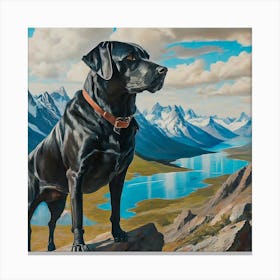 Labrador On A Hill Canvas Print