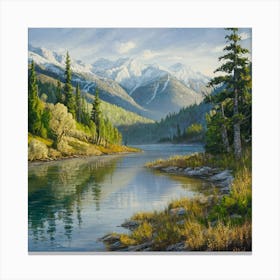 River In The Mountains 1 Canvas Print