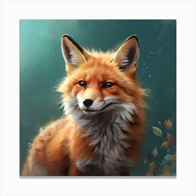 Fox Painting Canvas Print