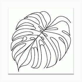 Large Monstera leaf Picasso style 1 Canvas Print