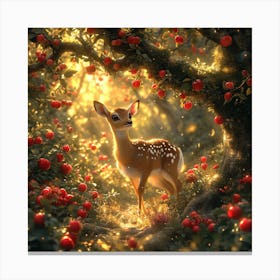 Deer In The Forest 1 Canvas Print