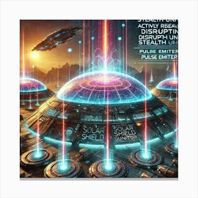 Sci Fi Solar Aegis Pulse Emitters Canvas Print