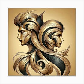 Man and woman Canvas Print