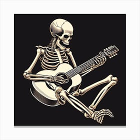 Skeleton Playing Guitar 3 Canvas Print