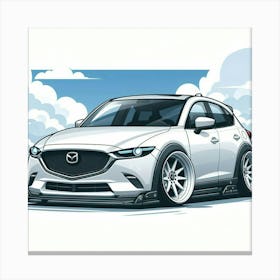 Mazda Cx3 Cartoon Canvas Print
