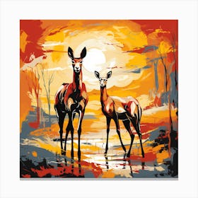 Deer Painting 3 Canvas Print